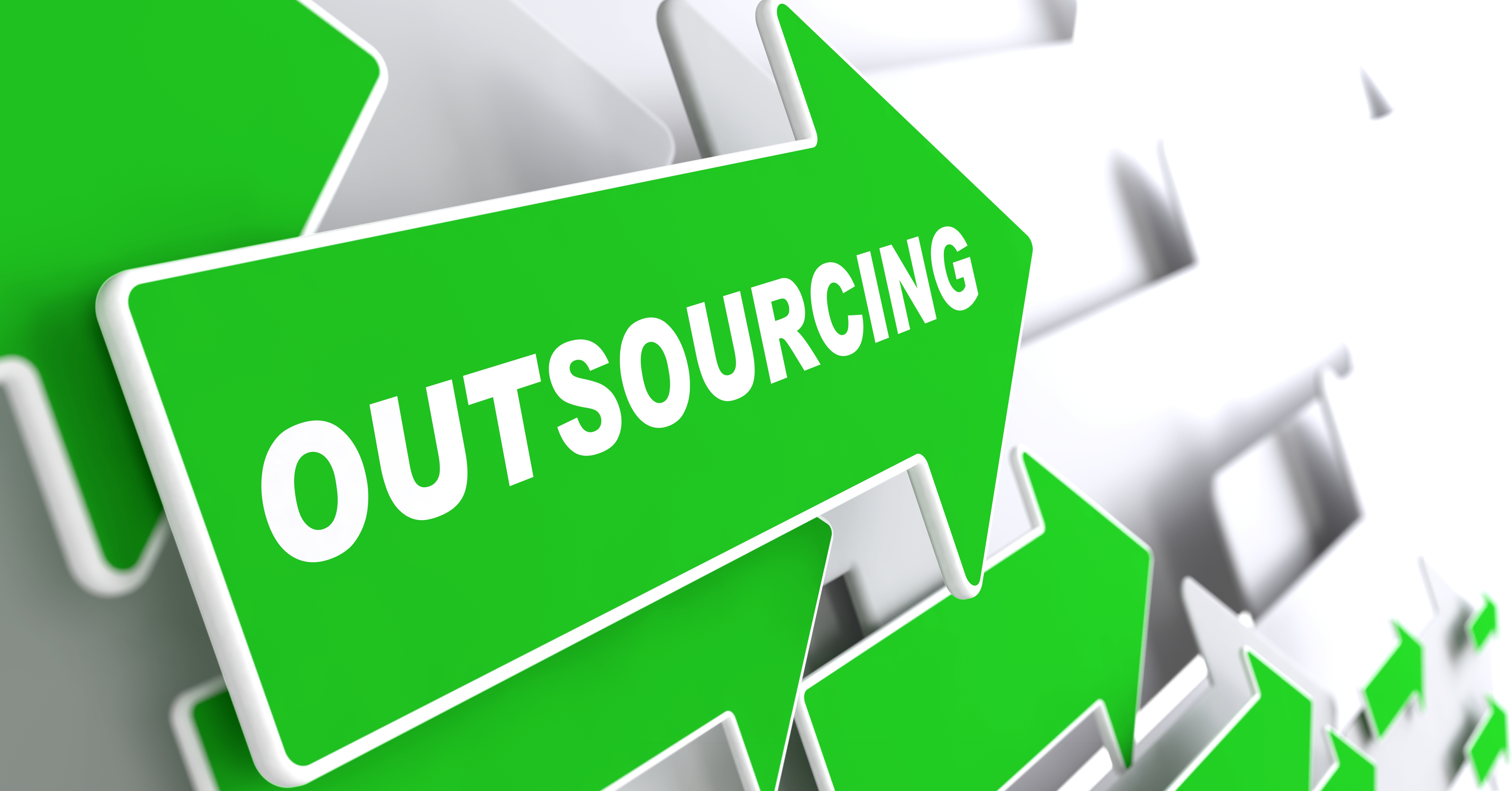 Green outsourcing arrows